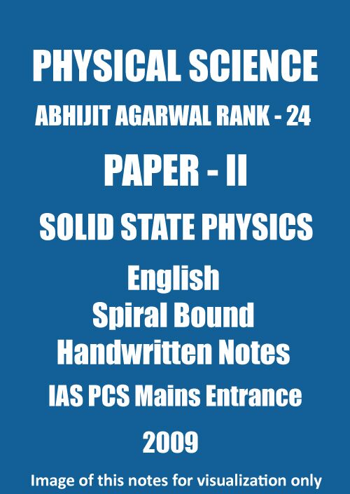 abhijit-agarwal-solid state physics-paper-2-class-notes-ias-mains