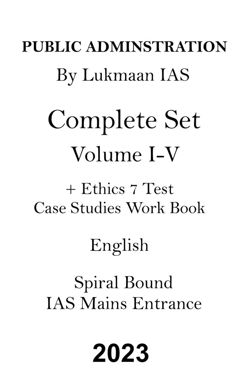Lukmaan IAS Full Set Pub Add Optional Printed Notes with 7 Ethics Test with Case Studies Workbook for IAS Mains lukmaan-ias-full-set-pub-ad-printed-notes-with-7-ethics-test-caste-studies-workbook-for-ias-mains
