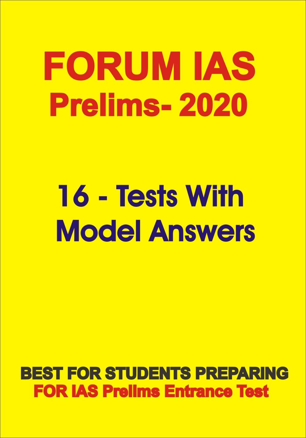 Forum IAS Prelims Test
