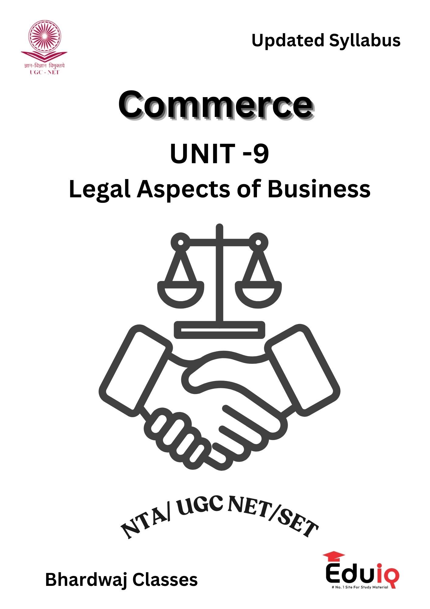 EduIQ Unit 9 and 10 Printed Notes of Commerce with MCQs for UGC NET Entrance and Competitive Exam Preparation 2025