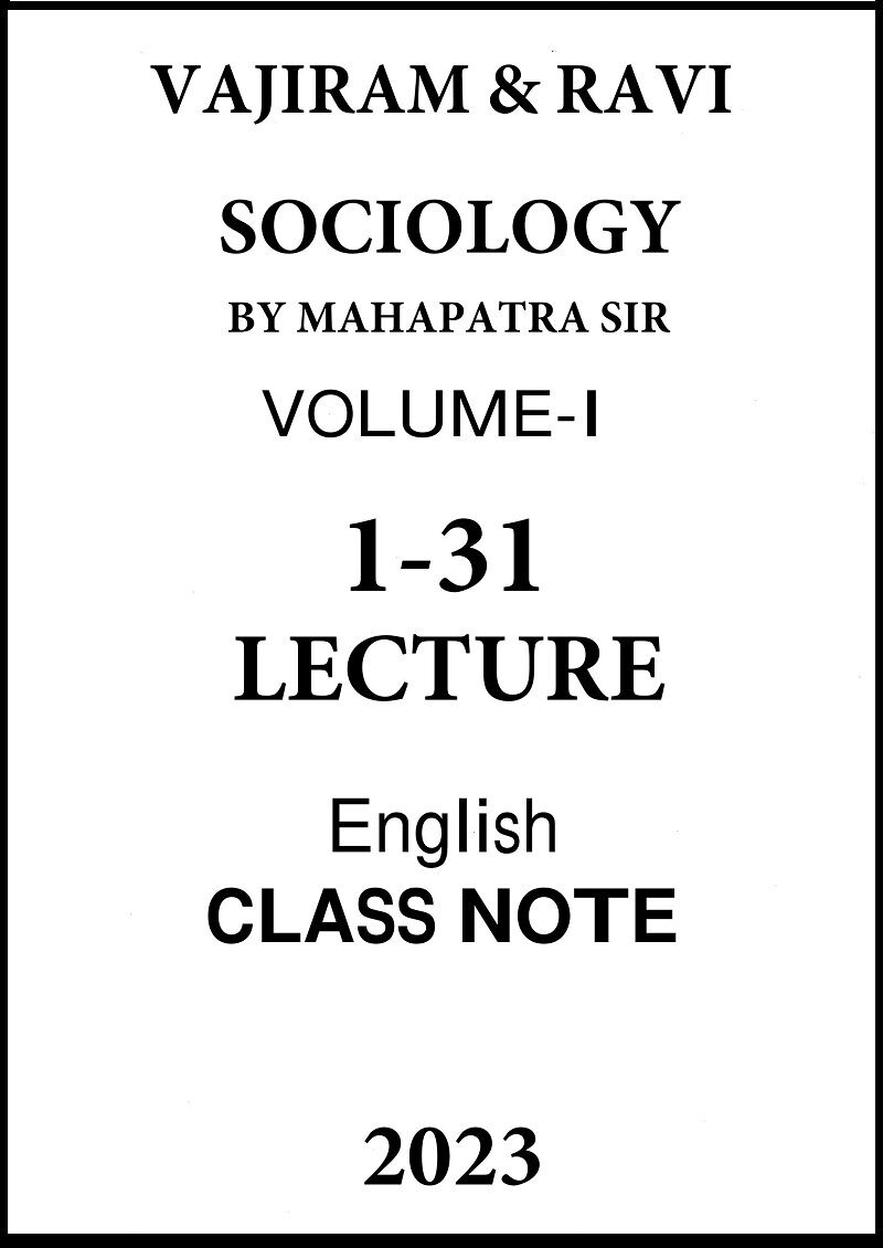 Sociology Mahapatra Sir Volume 1 English Class Notes Ias Mains sociology-mahapatra-sir-vol-1-english-class-notes-ias-mains
