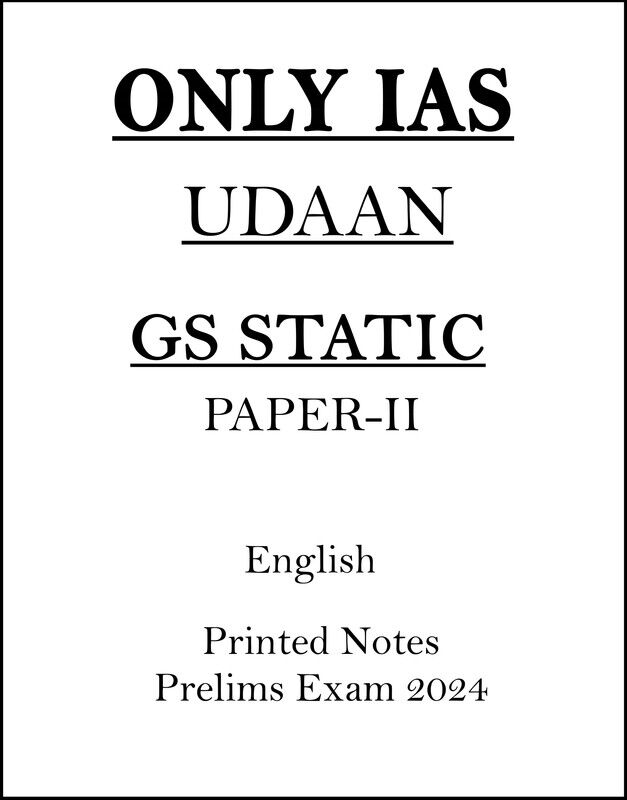 only-ias-udaan-gs-paper-2-static-printed-notes-in-english-for-prelims-2024