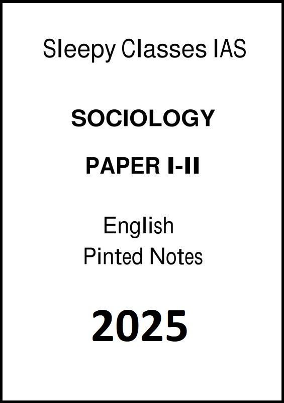 Sleepy IAS Classes Sociology Optional handwritten notes in English for UPSC Mains 2025 preparation